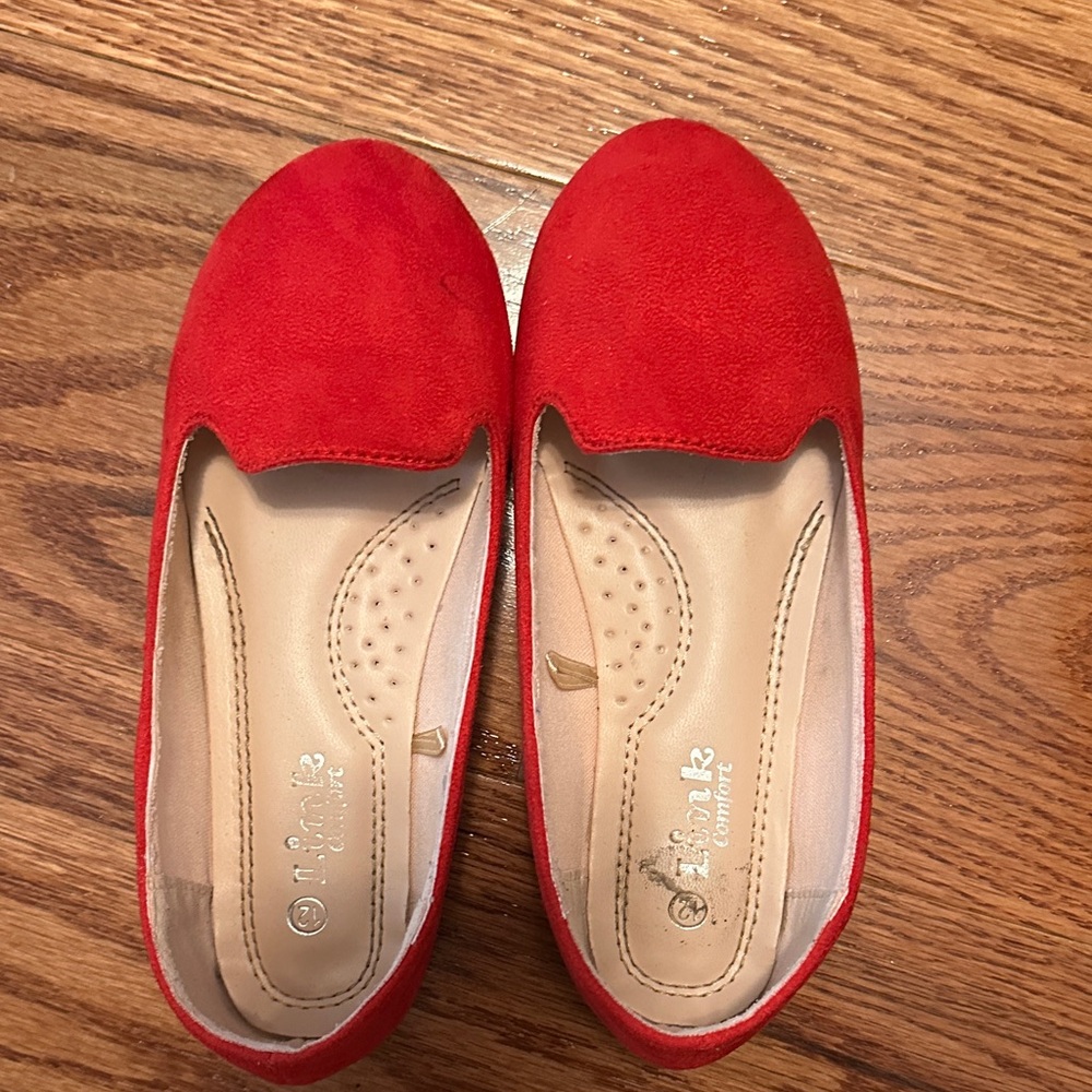 Link Vibrant Red Suede Loafers